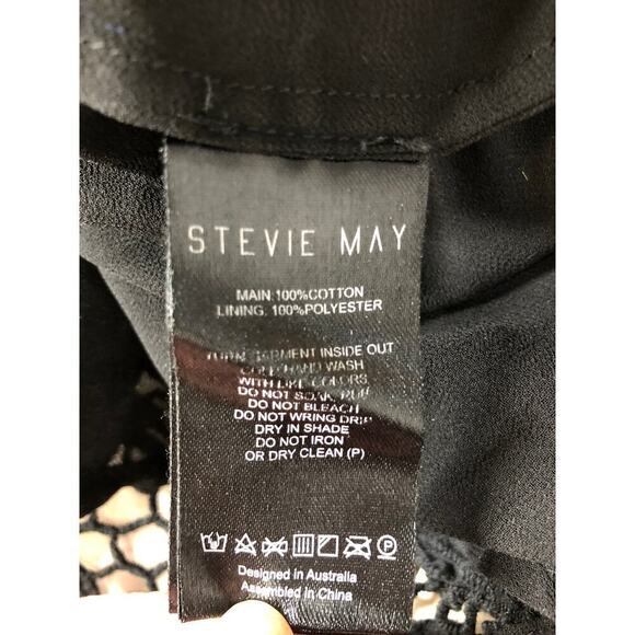 Stevie May Pleasant Surprise Top Floral Lace Long Sleeve Keyhole Back Black XS - Picture 6 of 7